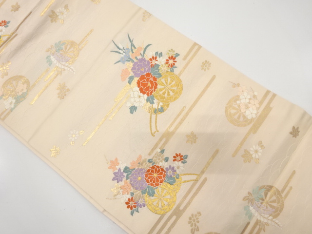 JAPANESE NAGOYA OBI / WOVEN EGASUMI PATTERN